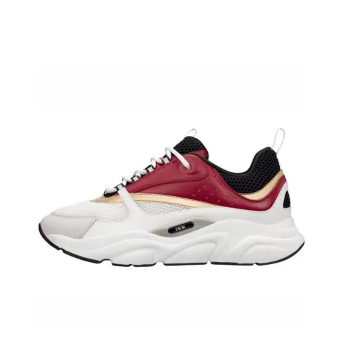 DIOR B22 Низкий Топ Повседневная Обувь Мужская Белый Красный Черный