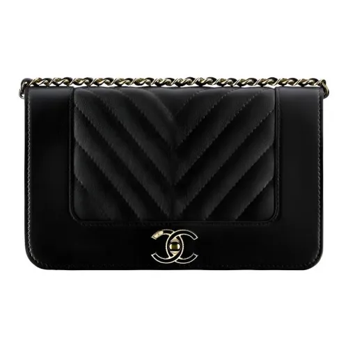 CHANEL LEBOY Овчина Flap Bag Кошелек Сумка через плечо Женская Черная