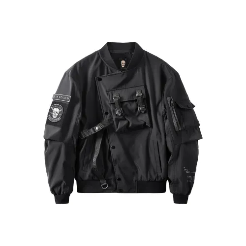 VIP Бейсбольная куртка Осенняя Мужская Черная