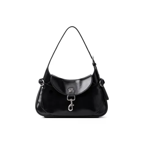 SMOSMOS Коровья кожа Сумка на плечо Женская Ночная платье Хвост Черный