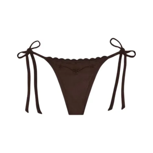 FRANKIES BIKINIS Mackenzie замша String бикини низ плавки женские