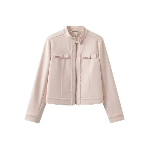 AFGGD Замша Пудра Пальто Женские Куртки