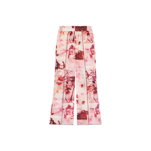 Desigual Розовые с принтом женские повседневные брюки