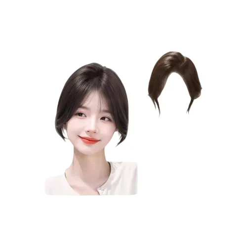 MUSINA Улучшение красоты Двойная чёлка Женская парик с клеящимися волосами Штуки для волос COVER для объёма и текстуры