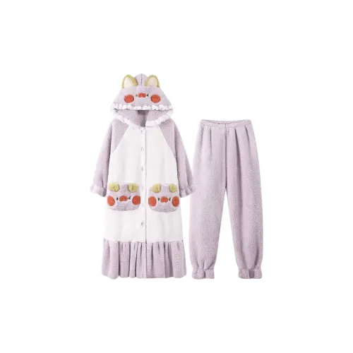 Dippanis Фиолетовый Свинья Наборы одежды Женские Пижамные комплекты