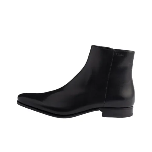 PRADA Ботильоны 4,4CM Мужской Черный