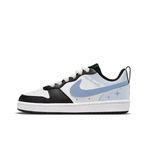Nike Court Borough Sea of Clouds Starry Sky Низкие Скейтборд Кроссовки Женские Синий Черный
