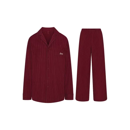 SKIMS Fw25 HEAVY Фланель Сон Комплект Пижамный комплект Женские