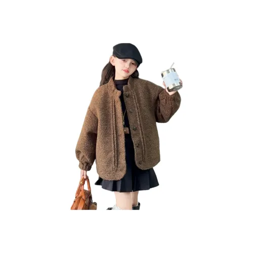 Rindu Хлопковый пуховик Зимний Кофе Детский