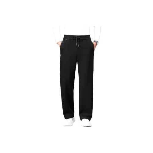 LEEKODY Black Unisex Casual Pants LEEKODY Черные Унисекс Повседневные Штаны