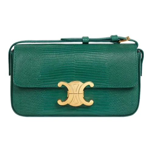 CELINE Claude Кожа Сумка через плечо Сумка на плечо Женская Сосновый зеленый