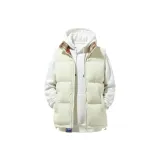 Экрю жилет + белый худи [Осенний зимний специальный предложений]