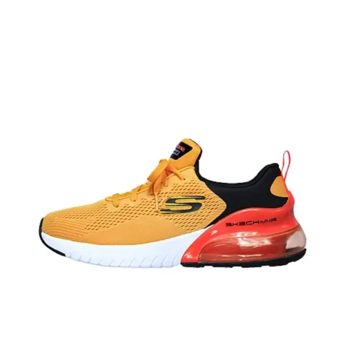 Skechers Skech Air Слоистые облака Противоскользящие и Дышащие Беговые кроссовки Мужские Желтые