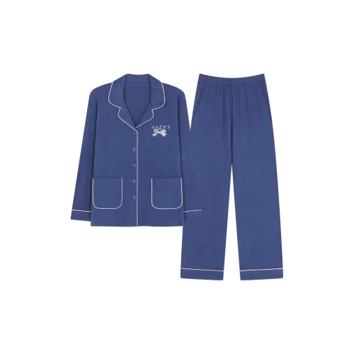 FENTENGCARE Королевский синий Женские Пижамные комплекты