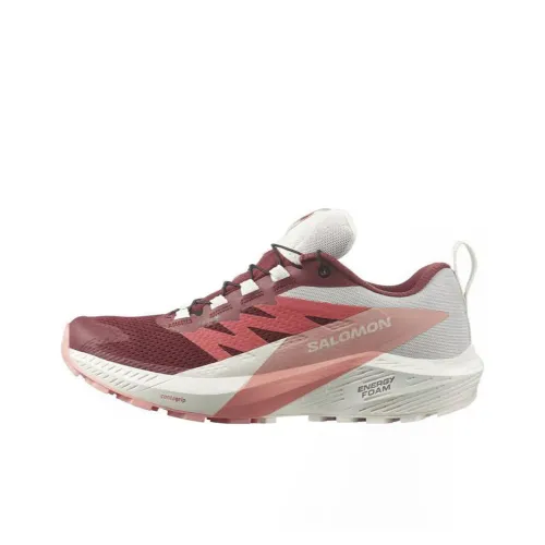 Salomon Sense Ride 5 GTX Износостойкий и Легкий Низкий Топ Уличная Обувь Женская Красная