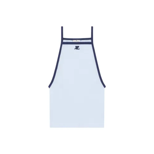 COURREGES Небесно-голубой Женский топ без рукавов