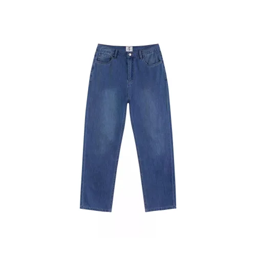 IDLT Джинсы унисекс средне-голубого цвета