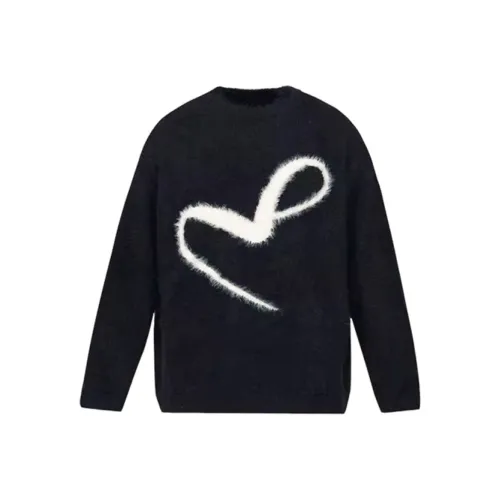 VENICEW Черный Свитер с VN Бренд Наклейка Женские Трикотаж