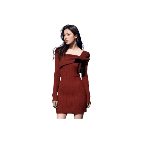 VENICEW Длинное платье с длинными рукавами женское