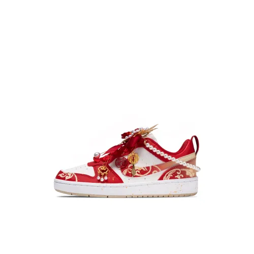 Nike Court Borough Court Borough GS Устойчивые к истиранию Низкие Кроссовки для скейтбординга Женские Красные