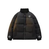 Чёрный хлопковый пуховик