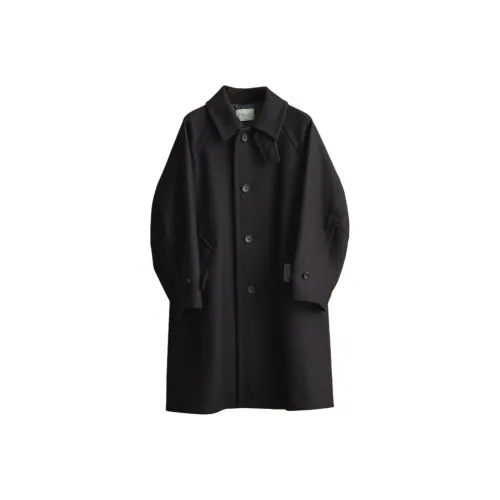 PUBLIC TOKYO Fw25 Super140s Melton OVERSIZED BAL совместная модель Ожерелье-чокер Пальто Мужской