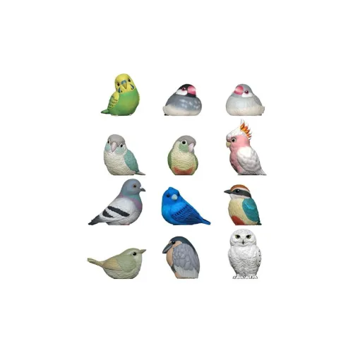 BANDAI Ручная насосная серия Friends Птицы Parrot Попугай Сова Счастливый Draw одна капсульная игрушка целая коробка 12 шт