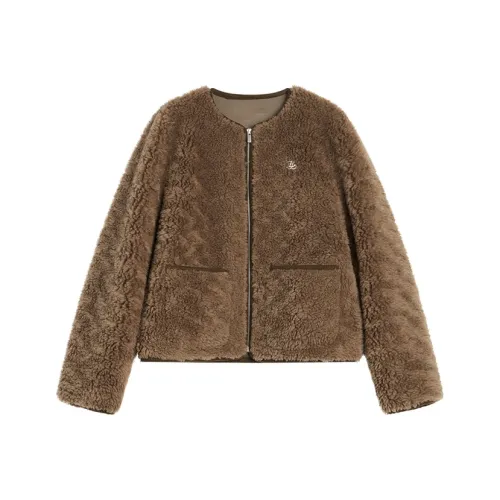 ELLE Кофе Женские Бархатные Куртки