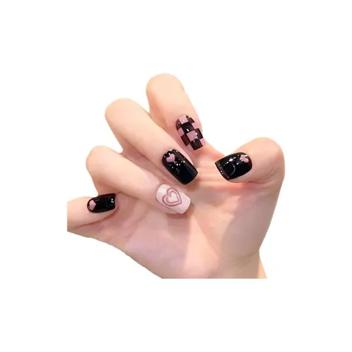 OUYUJI Ручная работа Искусственные Ногти Декоративные Ленты Средний Квадрат ЛАДДЕР Абрикос Jump Цвет Блеск