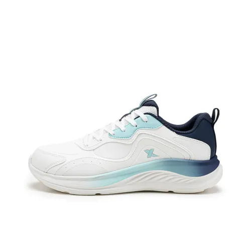 XTEP Водонепроницаемый и Износостойкий Низкий Топ Беговые Кроссовки Мужские Парус Белый Чернила Зеленый Синий Небесный Бирюзовый