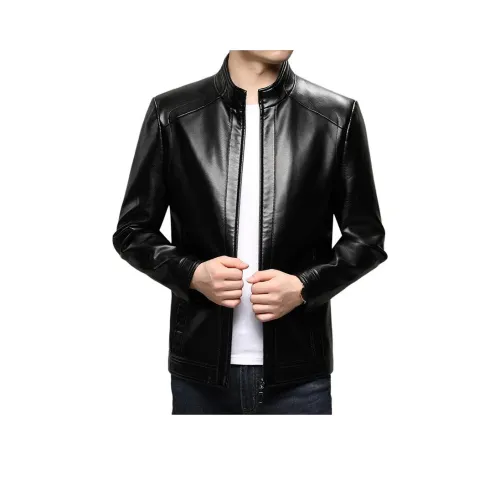 27DESHENGHUO Кожаная куртка мужская