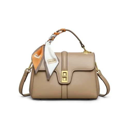 PESASRIE Корова Кожа с Синтетической Кожей Одно Плечо Сумка Стандартная Женская Хаки