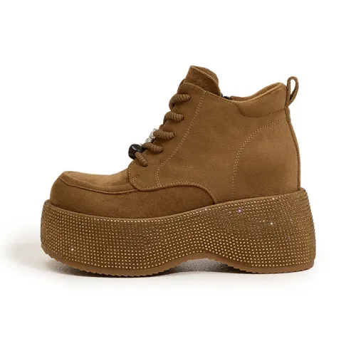 Milan Love Song Термический Увеличивающий Высоту Устойчивый к Износу MID Топ Утепленная Обувь Женская