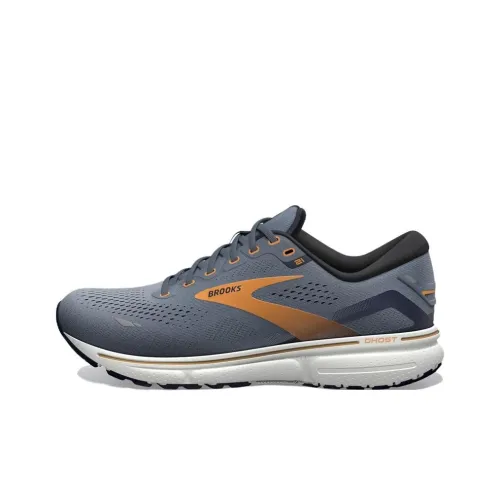 Brooks Ghost 15 Амортизация Легкий Низкий Топ Беговые кроссовки Мужские Серые
