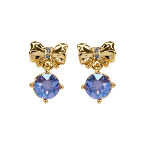 ETERNELLE Экологичный сплав инкрустированный синтетическим кубическим цирконием серьги женские