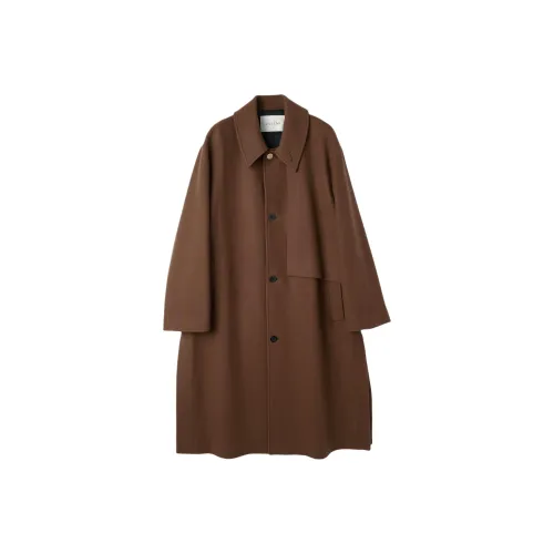 CULLNI Fw25 Lamb Wool Melton Layered Long Coat Unisex CULLNI Fw25 Овца Шерсть Мелтон Многослойный Длинный Пальто Унисекс