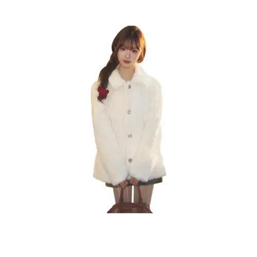 BVODE Белый Женские Бархатные Куртки