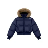 Темно-синий (Съемный меховой воротник)