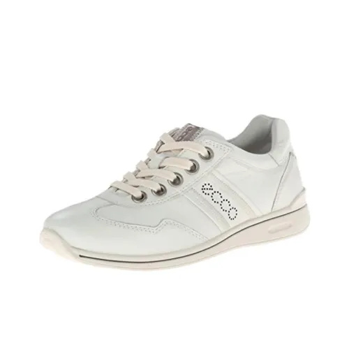 Ecco Водонепроницаемый Низкий Топ Повседневная Обувь Женская Белая