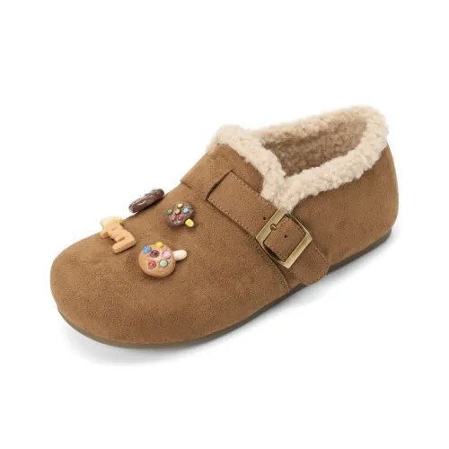 JOSINY Домашние тапочки с флоком противоскользящие женские