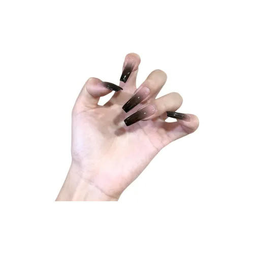 Suiyiie Длинный Темный Стиль Горячая девушка LOOK Кожа Привлекательный False Nail Средний LADDER Темно-черный Градиентный Стиль Instagram