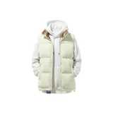 Экрю жилет + флисовая подкладка, белый худи [Осенний и зимний специальный предложений]