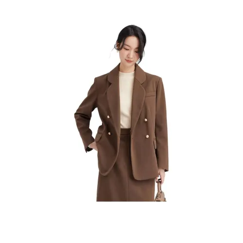 TUMANDUO Коричневый пальто женские деловые костюмы