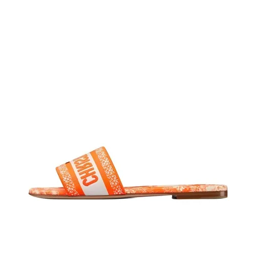 DIOR Dway Стильные Сандалии Женские Ярко-Оранжевые