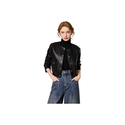TOUCH Кожа Куртка Женская Черная