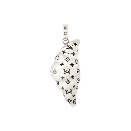 LOUIS VUITTON Nigo Collaboration Croissant Palladium Toned Metal Bag Accessory Medium Unisex Silver