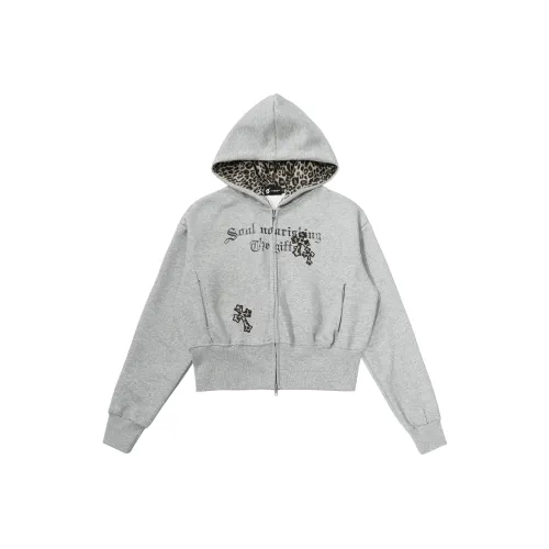 YINLEI С капюшоном Кардиган Свитшот Женские