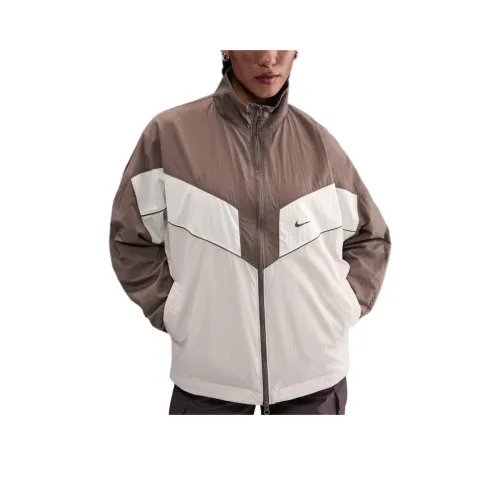 Nike Sportswear Норкова кожа Коричневый Светло-коричневый Холст Коричневый Женская куртка