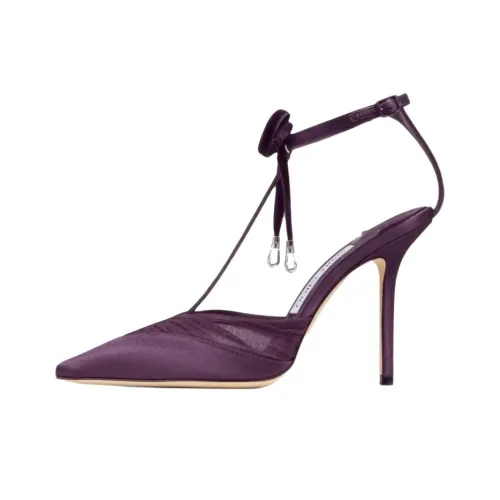Jimmy Choo Afia Сетка Узкий каблук Высокие каблуки 10 см Женские Фиолетовый