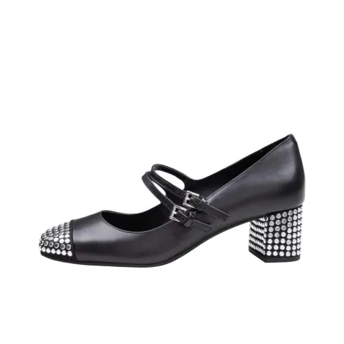 MICHAEL KORS Туфли Мэри Джейн с грубым каблуком 5,1 см женские черные